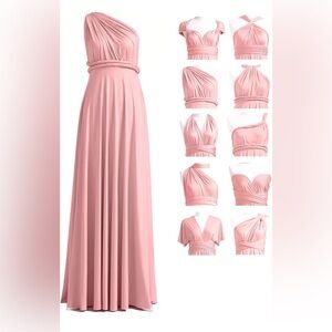 72styles Infinity Convertible Bridesmaid, Long Multi-Way Dress Twist Wrap Dress